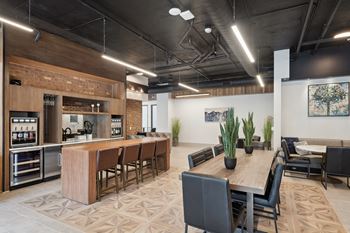 Wine/coffee bar with napa technology wine dispenser
